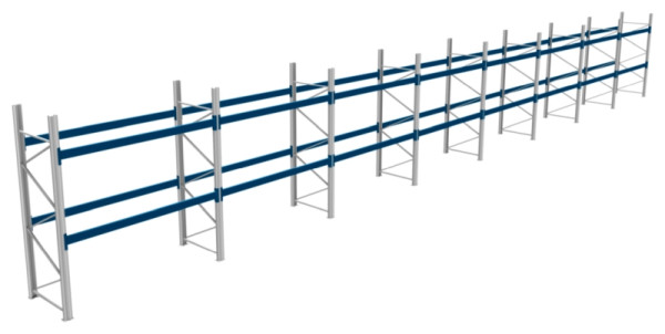 BITO Palettenregal P2 3005x1100x22700 Komplettregal, 2E, 800 RAL5010 U, 56420