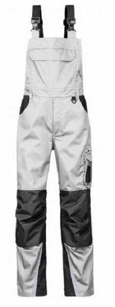 4PROTECT Latzhose IOWA, in der Farbe: weiß/grau, in der Größe: 54, 3834-54