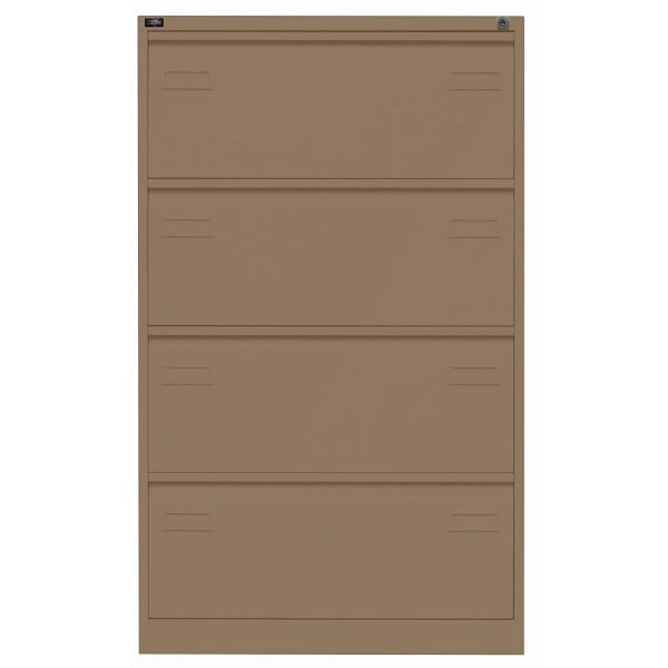 Bisley LIGHT Hängeregistraturschrank LIGHT, doppelbahnig, 4 HR-Schubladen, 668 coffee, CDF4668
