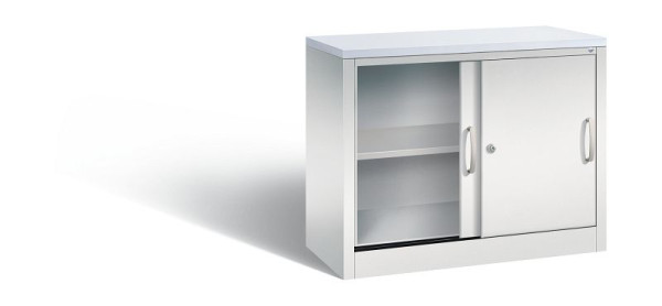 C+P Sideboard mit Schiebetüren Acurado, H720xB1000xT400mm, Farbe: Lichtgrau, Bügelgriff, 2 OH, 5725-00 S10068