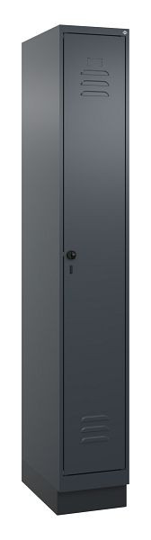 C+P Umkleidespind Classic PLUS, Sockel, 1950x300x500mm, 7016/7016, Drehriegel, 080020-10 S10012
