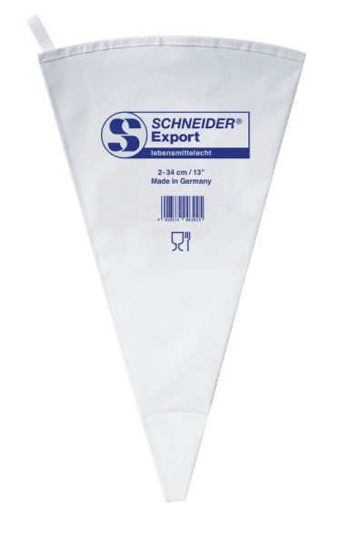 Schneider Spritzbeutel, 2-34cm, "Export" in blau, verschweißt, 350082
