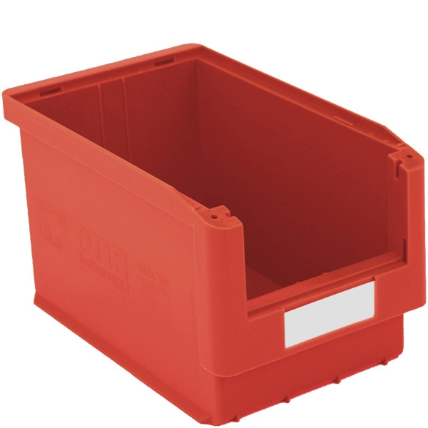 BITO Sichtlagerkasten SK Set /SK3522 350x210x200 rot, inklusive Etikett, 10 Stück, C0230-0016