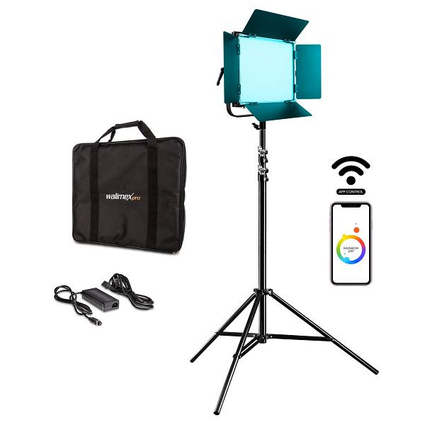 Walimex pro LED Rainbow 100W RGBWW Set 1 (1x Rainbow 100W, 1x Lampenstativ GN-806), 1023066