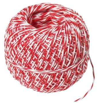 Contacto Wurstgarn weiß/weiß/rot 100 m Polyester, 3886/100