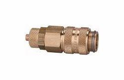 Riegler Schnellverschlusskupplung NW 5, Messing blank mit Schlauchanschluss, 107136