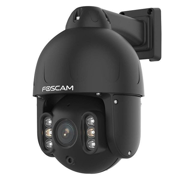 FOSCAM SD8EP hochauflösende 8 MP PoE PTZ Dome Überwachungskamera mit 4-fach optischem Zoom (schwarz), fss8es