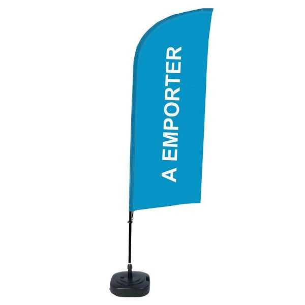 Showdown Displays Beachflag Alu Wind Komplett-Set Take Away Blau Französisch, BFAW310-WT21-I593