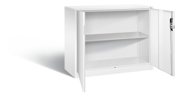 C+P Büroschrank Acurado, H1000xB1200xT500mm, Farbe: Verkehrsweiß, Muldengriff, 2 OH, 9486-1200 S10311