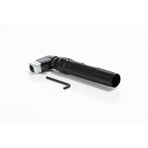 ELMAG Elektrodenhalter-Spezial für max. KabelØ 70 mm², max. ElektrodenØ 5,0 mm, 490g, abgewinkelt, Elektrodenfixierung mittels Drehgriff, 57354