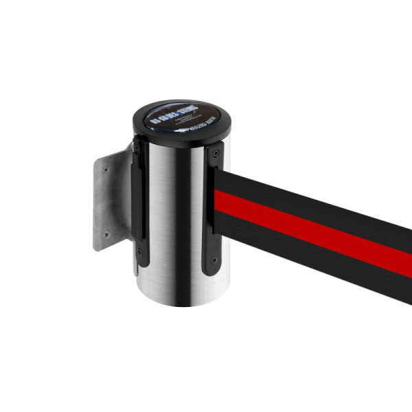 Stein HGS Wandgurtkassette -P-Line Future-, edelstahl, schwarz/rot/schwarz waagerecht (gestreift), mit Gurtendstück (Standard), 12850s-0602