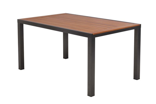 Merxx Tisch, 150 x 90 cm, Tischplatte in Holzoptik, Aluminiumgestell mit folierter Tischplatte, 21665-217