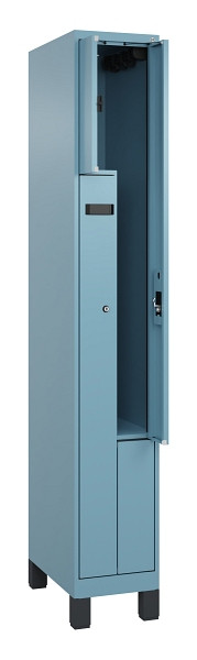 C+P Z-Spind Evolo PLUS, Füße, 2 Fächer, 1950x300x500mm, 0010/0010, Zylinderschloss, 049013-102 S10042