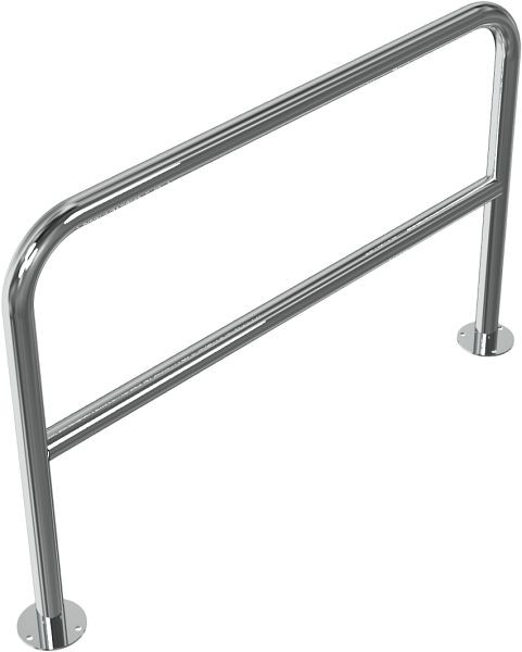 Schake Edelstahlbügel Ø 48 mm für Dübel Befestigung, mit Querholm, Gesamtbreite 1200 mm, 449_23P