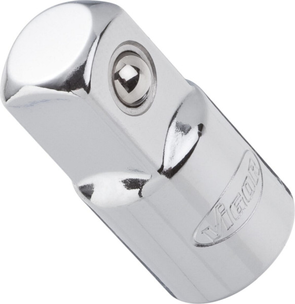 VIGOR Adapter, Vierkant hohl 6,3 mm (1/4 Zoll), Vierkant massiv 10 mm (3/8 Zoll), 26 mm, VE: 10 Stück, V2014