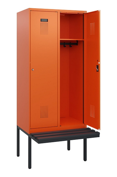 C+P Spind Evolo PLUS, 2 Abteile, 1950x800x815mm, 2004/2004, Zylinderschloss, Material Sitzfläche Kunststoff, 0490405-22 S10104