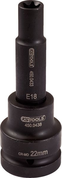 KS Tools 3/4" Torx-E-Kraft-Stecknuss, lang, E20, 450.0452