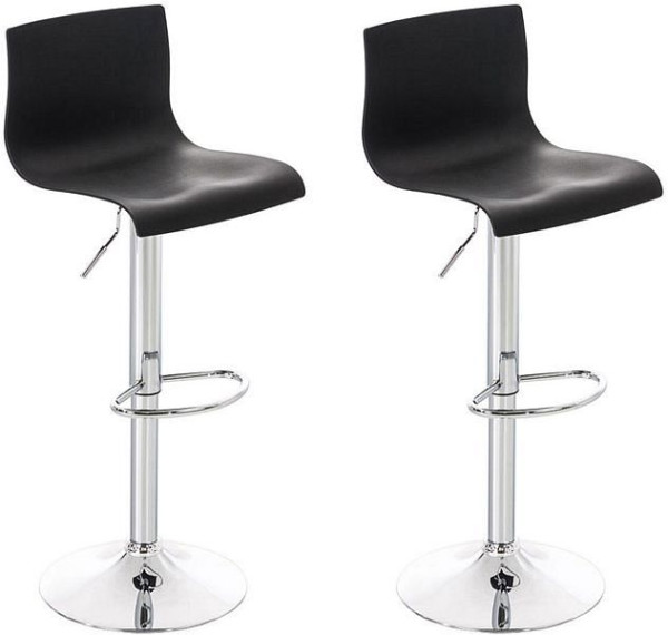 CLP Barhocker Hoover Kunststoff chrom, schwarz, VE: 2 Stück, 306731