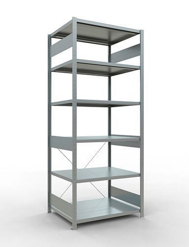 Schulte Fachbodenregal, Grundfeld, 6 Lagerebenen, Kreuzstrebe, Fachlast 250 kg, 1060 x 836 x 2500 mm, 278755