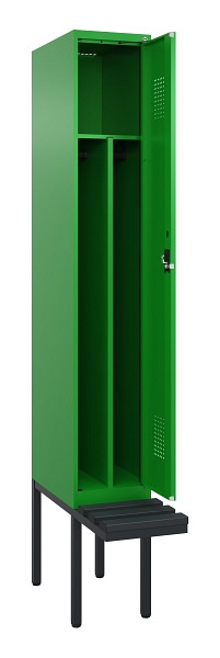 C+P Spind Evolo PLUS, 1 Abteile, 2120x300x815mm, 6037/6037, Haken 4, Zylinderschloss, Material Sitzfläche Kunststoff, 0490407-10F S10106
