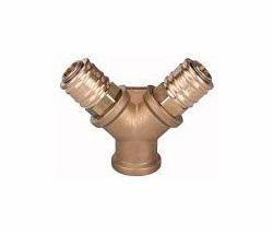 Riegler Verteiler mit 2 Schnellverschlusskupplungen NW 7,2, Messing, Innengewinde, 107259
