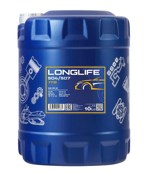 MANNOL Premium-Motorenöl 7715 Longlife 504/507 5W-30, VE: 10 l, MN7715-10