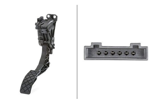 HELLA Sensor, Fahrpedalstellung, für Linkslenker, 6-polig, Schaltgetriebe, 6PV 008 496-701