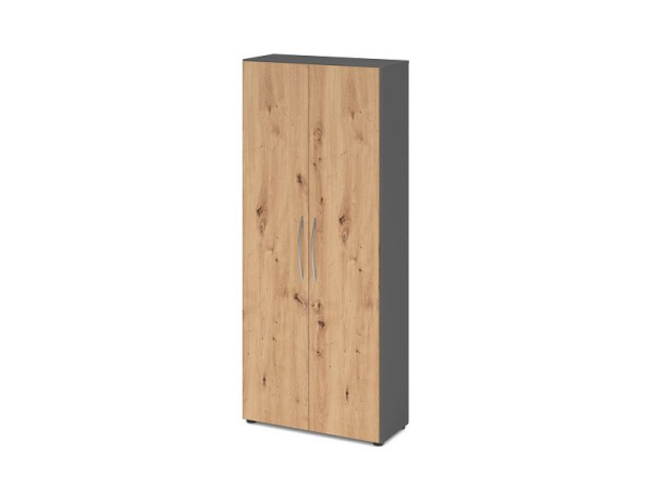 Hammerbacher Schrank 5OH 34, 6cm tief BM Graphit/Asteiche, V4100/G/R/BM