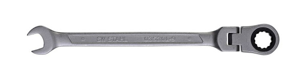 SW-Stahl Gabelringratschenschlüssel, 9 mm, mit Gelenk, 03530L-9