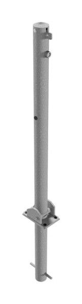 Schake Absperrpfosten Typ 460UVH+1 umlegbar, für Vorhangschloß, zum Einbetonieren, Ø 60mm, feuerverzinkt, mit 1 Öse, 460UVH+1