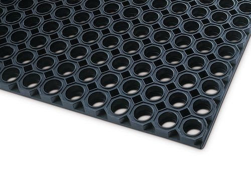 DENIOS Schmutzfangmatte OM 10.15 für Außen, Naturgummi, Stärke 23 mm, 100 x 150 cm, 123233
