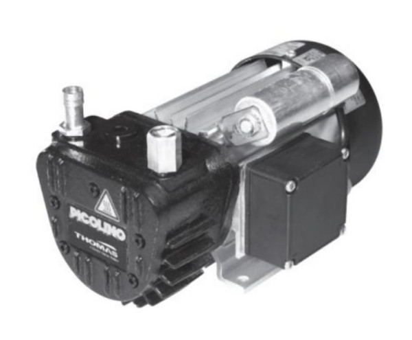 Gardner Denver Thomas Drehschieberpumpe PICOLINO VTE 10 m³/h, Vakuumaggregat, 167 l/min, -850 mbar, 230V, ölfrei, 27740125