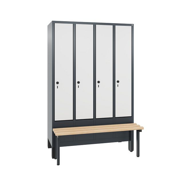 C+P Spind Evolo, 4 Abteile, H1850xB1190xT815 mm, Anthrazit/HPL Weiß, 48030-40 S10464