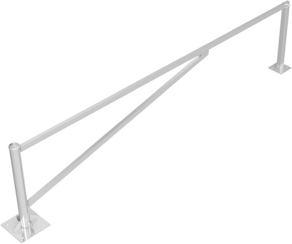 Schake Drehschranke 4,00m, für Vorhangschloss, Drehpfosten: Ø 102mm, Schrankenarm: 60x40mm, inkl. 2 Auflagepfosten, zum Aufdübeln, feuerverzinkt, 413_400VP