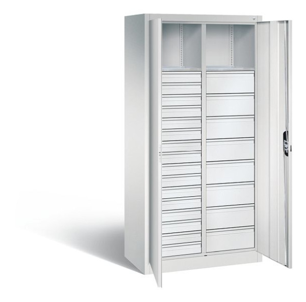 C+P Werkzeugschrank Acurado, H1950xB930xT500mm, Farbe: Lichtgrau, Muldengriff, 8921-303 S10039