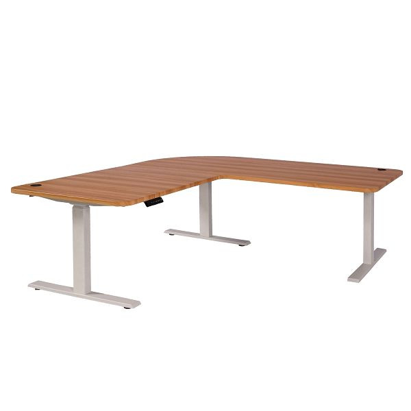 Mendler Tischplatte HWC-D40 für Eck-Schreibtisch, Schreibtischplatte, 90°, eichefarben, 75754