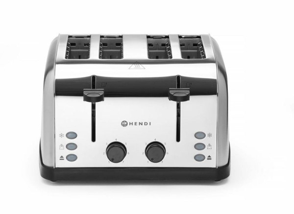 Hendi Toaster 4-fach, Gehäuse aus Edelstahl, Polypropylen, 261187