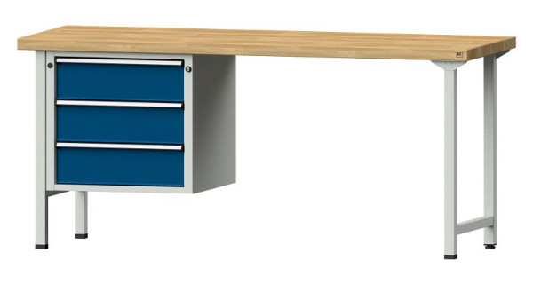 ANKE Werkbänke Kombiwerkbank, Modell 726 V, 2000 x 700 x 900 mm, RAL 7035/5010, BMP 50 mm, 410.747