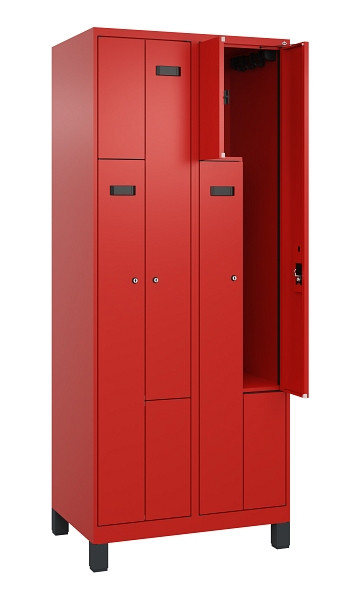 C+P Z-Spind Evolo PLUS, Füße, 4 Fächer, 1950x800x500mm, 3020/3020, Zylinderschloss, 049013-224 S10050