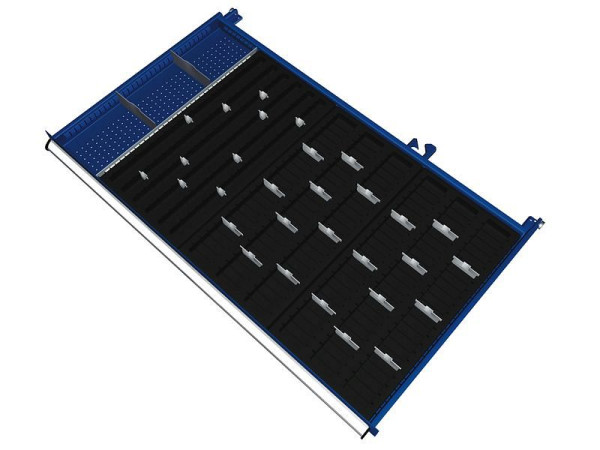 KLW Einteilungsmaterialsatz für Schubladen Fachhöhe 100 & 125 mm in SKB - Schrank, Schrankgröße 1201 x 750 mm B x T, B05, SKB-B05-068