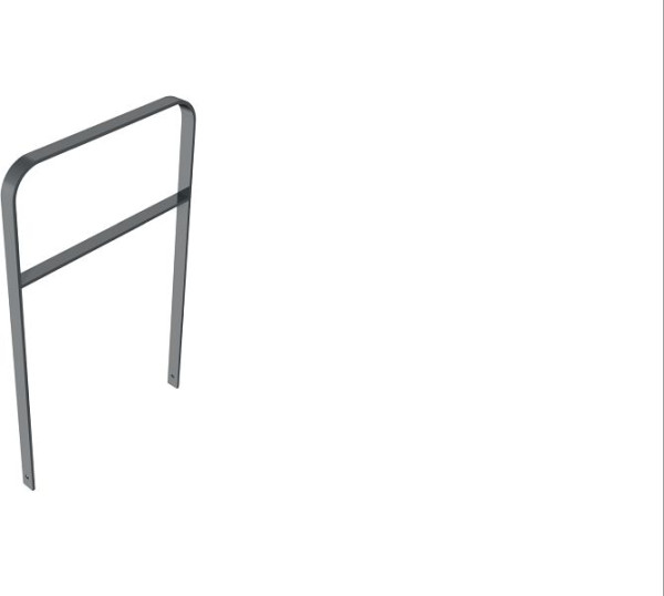 Schake Flachstahlbügel 50x12mm, in gebogener Ausführung, Breite: 750mm, Gesamthöhe: 1200 mm, mit Querholm, feuerverzinkt und beschichtet DB 703, 4051_075B