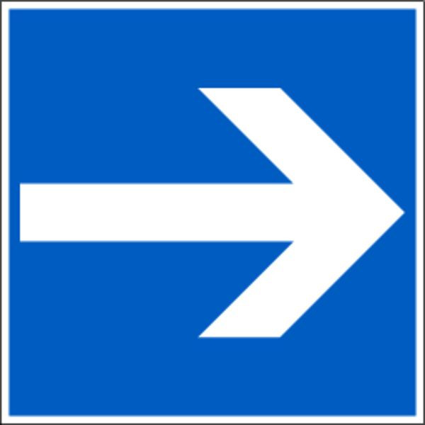 Schilder Klar Parkplatzkennzeichnung Richtungspfeil, 150x150 mm Folie selbstklebend, 3216/61