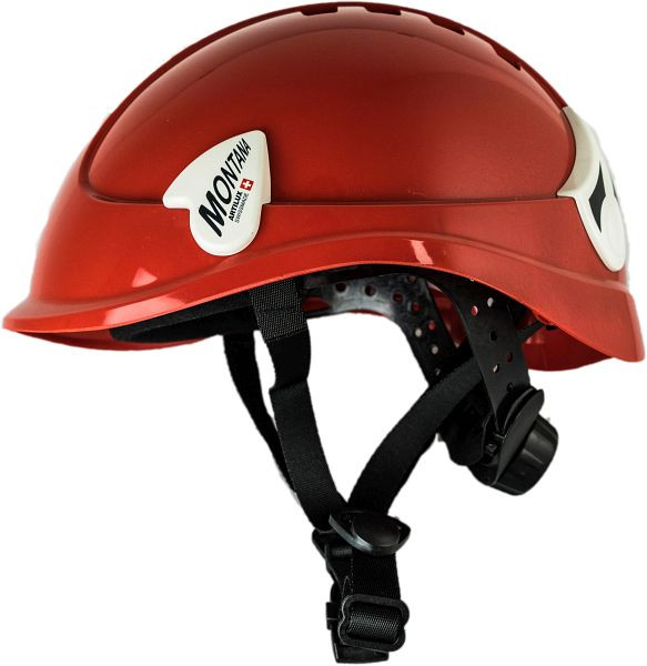 Artilux Montana II Roto K, rot, Schutzhelm mit Drehknopf und Kinnbänderung, VE: 20 Stück, 23032