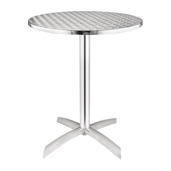 Bolero runder klappbarer Tisch Edelstahl 1 Bein 60cm, U423