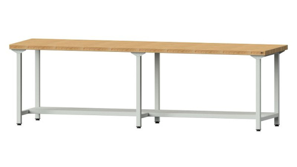 ANKE Werkbänke Arbeitstisch, Modell 191, 2800 x 800 x 850 mm, RAL 7035, BMP 50 mm, 401.450