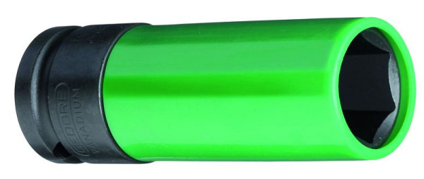 GEDORE Kraftschraubereinsatz 1/2'' mit Schutzhülse 6-kant, lange Form, 19 mm, verkehrsgrün, 2178222