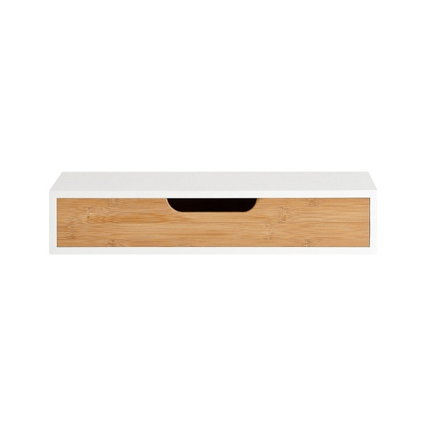 SoBuy Wandregal mit Schublade Holzfarbe 40x25x8 cm, Modern, FRG92-WN