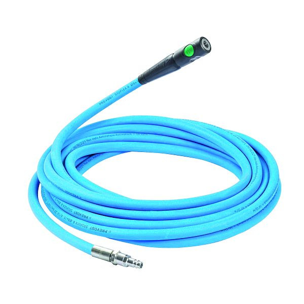 Prevost Verpresste Schlauchverlängerung mit antistatischem Schlauch STOFLEX +Sicherheitsschnellkupplung ISI 06, Ø= 8x15mm, Länge=10m, RST SISB810