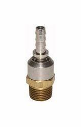 Riegler Schlauchtülle für Kupplungen NW 7,2 - NW 7,8, drehbar, Messing / Stahl vernickelt, Außengewinde, 107328