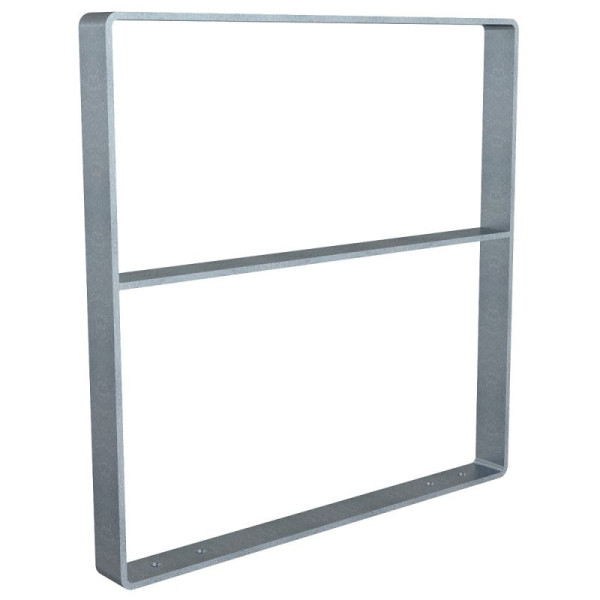 STEIN HGS Flachstahlbügel 70x10mm, zum Aufdübeln, Breite 800 mm, silber, ohne Querholm, 80511.0005
